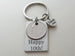 Custom Engraved Aluminum Tag Keychain with Dime & I Love You Heart Charm, Couples Anniversary Keychain by Jewelry Everyday