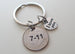 10 Year Anniversary Gift - Dime Keychain with I love You Charm, Custom Options by Jewelry Everyday
