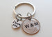 10 Year Anniversary Gift - Dime Keychain with I love You Charm, Custom Options by Jewelry Everyday
