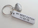 "My Best Catch" Engraved on Aluminum Tag Keychain and Football Charm Keychain; Couples Keychain by Jewelry Everyday