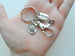 School Lunch Server Keychain, Small Plate and Spatula Charm Keychain with Thank You Tag & Clasp, Appreciation Gift