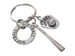 Softball Charm Keychain Gift with Softball Ring Charm Softball Glove Charm & Bat Charm, Softball Team Gift, Softball Players Gift