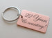 Personalized Copper Tag Custom Engraved Keychain, Couples Anniversary Gift Keychain