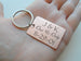 Personalized Copper Tag Custom Engraved Keychain, Couples Anniversary Gift Keychain