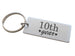Aluminum Tag Keychain with "10th Year" Engraved, Couples 10 Year Anniversary Gift