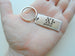Stainless Steel Tag Keychain Engraved with "XI Years" Roman Numerals For Couples 11 Year Anniversary