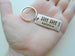 Stainless Steel Tag Keychain Engraved with 11 Tally Marks and "Years" For Couples 11 Year Anniversary