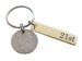 Custom Engraved Brass Tag Keychain with Nickel, Personalized For Couples 21 Year Anniversary Gift
