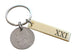 Custom Engraved Brass Tag Keychain with Nickel, Personalized For Couples 21 Year Anniversary Gift