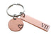 Penny Keychain with Custom Engraved Copper Tag, Couples Anniversary Gift