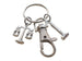 Law Scales Charm Keychain with Gavel Charm & Swivel Clasp, Paralegal Charm Keychain