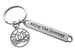 Yoga Teacher or Student Keychain, Lotus Flower Charm & Enjoy the Journey Charm
