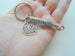 Yoga Teacher or Student Keychain, Lotus Flower Charm & Enjoy the Journey Charm