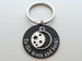 Custom Engraved Aluminum Disc Keychain with Moon & Stars Charm