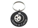Custom Engraved Aluminum Disc Keychain with Moon & Stars Charm