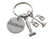 Lawyer or Paralegal Charm Keychain with Custom Engraved Disc, Scales of Law & Gavel Charm KeyChain