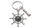 Large Ships Helm Charm Keychain with Lighthouse Charm