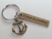 Bronze Anchor Charm Keychain with Custom Engraved Tag by Jewelry Everyday