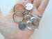 Key and Heart Lock Charm Keychain Set with You & Me Charms - Key To My Heart; Couples Keychain Set