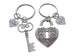 Key and Heart Lock Charm Keychain Set with I'm Yours Charms - Key To My Heart; Couples Keychain Set