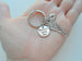 Baby Memorial Charm Keychain with Wing Charm, Baby Feet Char & Engraved Disc, Infant Loss Gift, Miscarriage Stillborn, Memorial Keychain