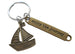 Bronze Sailboat Charm Keychain with Enjoy the Journey Tag Charm