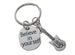 Electric Guitar Charm Keychain with Believe in Yourself Charm, Musician or Music Teacher Keychain
