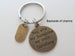 Bronze You Are My Sunshine Keychain, Sun Design with Saying on Backside and Bff Tag