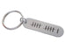 Stainless Steel Rounded Edge Tag Keychain Engraved with 11 Tally Marks For Couples 11 Year Anniversary