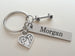 Graduate Physical Therapy Keychain with Class of 2026 Engraved Tag, PT Heart & Hand Weight Charm