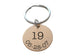 Custom Engraved Bronze Disc Keychain, Anniversary Gift Keychain, Personalized Engraved Keychain