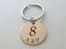 Custom Engraved Bronze Disc Keychain, Anniversary Gift Keychain, Personalized Engraved Keychain