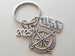 Find Joy in the Journey & Compass Charm Keychain with Year Charm