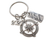 Find Joy in the Journey & Compass Charm Keychain with Year Charm