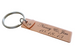 Custom Engraved Copper Rectangle Tag Keychain with Heart, Anniversary Gift Couples Keychain