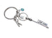 Dream Key Charm Keychain with Star Charm and Initial Charm, Encouragement Keychain