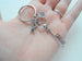 Dream Key Charm Keychain with Star Charm and Initial Charm, Encouragement Keychain