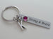 Custom Engraved Stainless Steel Tag Keychain with Birthstone Charm and Initials by JewelryEveryday