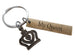Bronze Queen Crown Charm Keychain with "My Queen" Engraved Tag