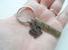 Bronze Queen Crown Charm Keychain with "My Queen" Engraved Tag
