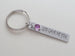 Custom Engraved Stainless Steel Tag Keychain with Birthstone Charm and Initials by JewelryEveryday