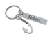 Fish Hook Charm Keychain with Custom Engraved Steel Tag