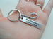 Fish Hook Charm Keychain with Custom Engraved Steel Tag