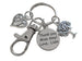 Occupational Therapist Appreciation Gift Keychain with Tree, OT Heart, Clasp, and Custom Engraved Disc by JewelryEveryday