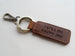 Custom Engraved Leather Tag Keychain for Couples or Best Friends, Anniversary Gift Keychain
