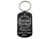 Social Worker Appreciation Gift • Aluminum Tag Keychain Engraved with "Making the World a Better Place" by JewelryEveryday
