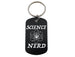 Science Nerd with Atom Image Engraved Aluminum Tag Keychain, For Scientist Student or Teacher Gift
