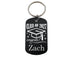 Custom Name Engraved Congrats Class of 2027 and Graduate Cap Keychain on Black Anodized Aluminum Tag, For Graduation Gift