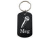 Choir Aluminum Tag Keychain with Microphone Image and Custom Engraved Name, For Student or Teacher Gift