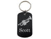Aluminum Tag Keychain with Trumpet Image and Custom Engraved Text for Music Student, Teacher, or Musician Keychain by JewelryEveryday